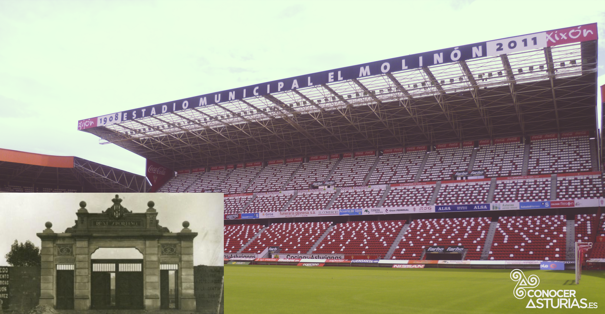 El Molinón es el estadio más antiguo de España.